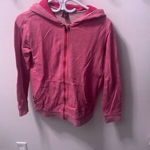 Pink full zip sweater